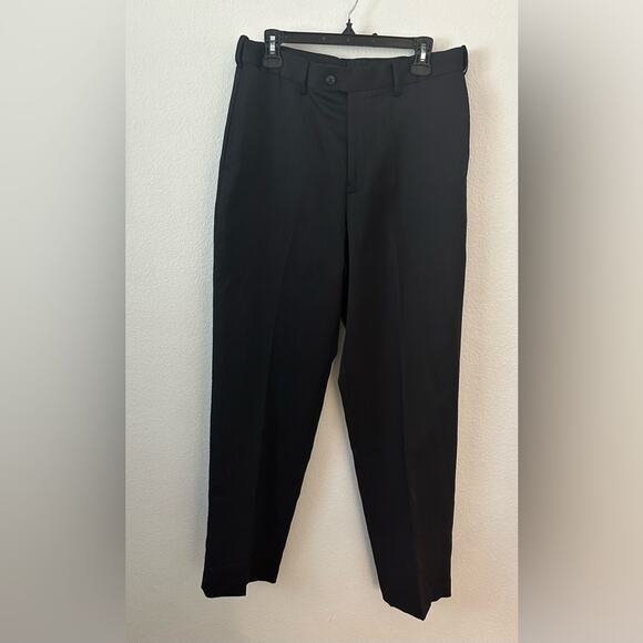 Mens Croft & Barrow Classic Black Trousers/Slacks - Picture 1 of 10